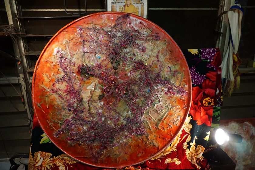 Hearts and Magenta Rain in Cobweb